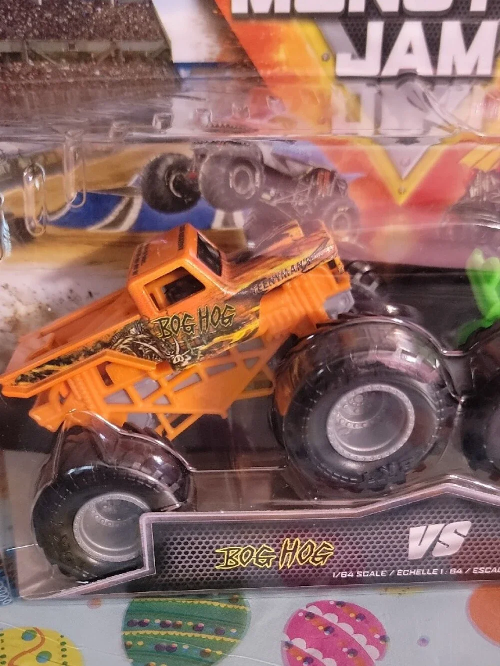 Monster Jam Twin Pack – Bog Hog Orange & King Sling Green
